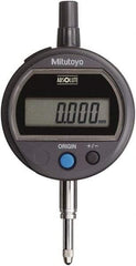 Mitutoyo - 0 to 12.7mm Range, 0.001mm Graduation, Electronic Drop Indicator - Lug Back, Accurate to 0.003mm, Metric System, LCD Display - Exact Industrial Supply