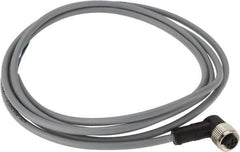 Telemecanique Sensors - 3 Amp, M12 4 Pin Elbowed Female Cordset Sensor and Receptacle - 250 VAC, 300 VDC, 2m Cable Length, IP67 Ingress Rating - Exact Industrial Supply