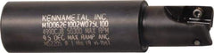 Kennametal - 1-1/4" Cut Diam, 0.392" Max Depth of Cut, 1-1/4" Shank Diam, 3.88" OAL, Indexable Square Shoulder End Mill - EC10.., EP10.. Inserts, Weldon Shank, 0° Lead Angle, Through Coolant - Exact Industrial Supply