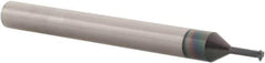Scientific Cutting Tools - 40 to 64 TPI, Internal/External Single Profile Thread Mill - #4" Noml Diam, 0.08" Cut Diam, 3/16" Shank Diam, 3 Flute, 0.045" Neck Diam, 0.19" Neck Length, 2" OAL, AlTiN+ Finish - Exact Industrial Supply