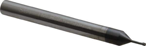Scientific Cutting Tools - #2-56 UNC, 0.065" Cutting Diam, 3 Flute, Solid Carbide Helical Flute Thread Mill - Internal Thread, 0.2" LOC, 2-1/2" OAL, 1/4" Shank Diam - Exact Industrial Supply