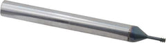 Scientific Cutting Tools - #4-40 UNC, 0.082" Cutting Diam, 3 Flute, Solid Carbide Helical Flute Thread Mill - Internal Thread, 0.225" LOC, 2-1/2" OAL, 1/4" Shank Diam - Exact Industrial Supply