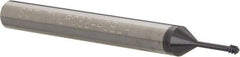Scientific Cutting Tools - #4-40 UNC, 0.082" Cutting Diam, 3 Flute, Solid Carbide Helical Flute Thread Mill - Internal Thread, 0.3" LOC, 2-1/2" OAL, 1/4" Shank Diam - Exact Industrial Supply