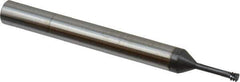 Scientific Cutting Tools - #6-40 UNF, 0.1" Cutting Diam, 3 Flute, Solid Carbide Helical Flute Thread Mill - Internal Thread, 0.4" LOC, 2-1/2" OAL, 1/4" Shank Diam - Exact Industrial Supply