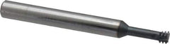 Scientific Cutting Tools - 3/8-16 UNC, 0.285" Cutting Diam, 3 Flute, Solid Carbide Helical Flute Thread Mill - Internal Thread, 3/4" LOC, 3-1/2" OAL, 3/8" Shank Diam - Exact Industrial Supply