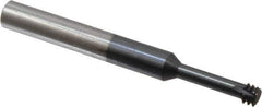 Scientific Cutting Tools - 3/8-16 UNC, 0.285" Cutting Diam, 3 Flute, Solid Carbide Helical Flute Thread Mill - Internal Thread, 1" LOC, 3-1/2" OAL, 3/8" Shank Diam - Exact Industrial Supply