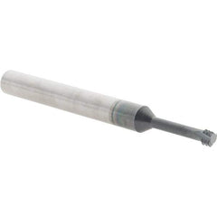 Scientific Cutting Tools - M5x0.80 Metric Coarse, 0.15" Cutting Diam, 3 Flute, Solid Carbide Helical Flute Thread Mill - Internal Thread, 0.6" LOC, 2-1/2" OAL, 1/4" Shank Diam - Exact Industrial Supply