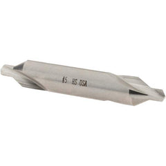 Cle-Line - #5 Plain Cut 60° Incl Angle High Speed Steel Combo Drill & Countersink - Exact Industrial Supply