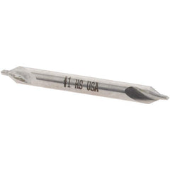 Cle-Line - #1 Plain Cut 60° Incl Angle High Speed Steel Combo Drill & Countersink - Exact Industrial Supply