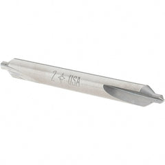 Cleveland - #2 Plain Cut 60° Incl Angle Solid Carbide Combo Drill & Countersink - Exact Industrial Supply