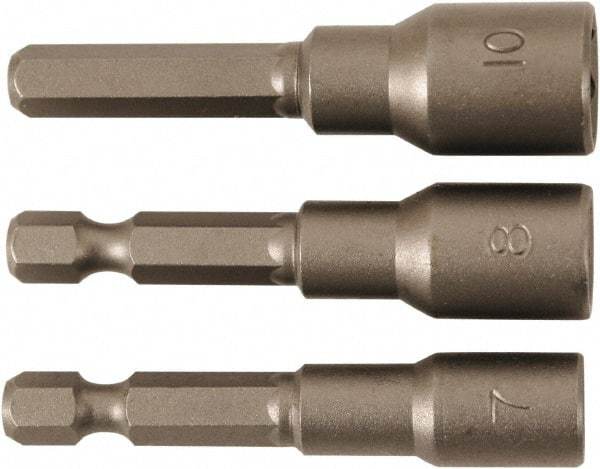Wiha - 1/4" Drive, Nut Setter Screwdriver Bit - 55mm OAL - Exact Industrial Supply