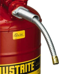 Justrite - 9 Inch Long, Safety Can Metal Flexible Nozzle - 5/8 Inch Diameter, Compatible with Type II Safety Cans - Exact Industrial Supply