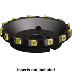Kennametal - 6 Inserts, 125mm Cut Diam, 40mm Arbor Diam, 25.46mm Max Depth of Cut, Indexable Square-Shoulder Face Mill - 0/90° Lead Angle, 63mm High, LN.U 2210.. Insert Compatibility, Series MEGA90 - Exact Industrial Supply