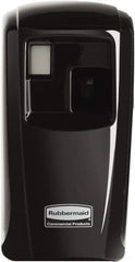 Rubbermaid - 0.012 Cu Ft Coverage, Black Metered Aerosol Dispenser - C Battery Required - Exact Industrial Supply