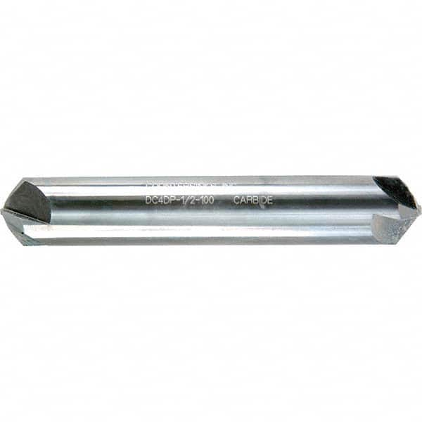 Melin Tool - 1/2" Head Diam, 1/2" Shank Diam, 4 Flute 100° Solid Carbide Countersink - Exact Industrial Supply