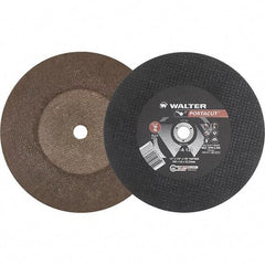 WALTER Surface Technologies - 12" 24 Grit Aluminum Oxide Cutoff Wheel - 1/8" Thick, 7/8" Arbor, 6,300 Max RPM, Use with Electric & Gas Powered Saws - Exact Industrial Supply