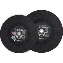 WALTER Surface Technologies - 20" 24 Grit Aluminum Oxide Cutoff Wheel - 3/16" Thick, 40mm Arbor, 3,000 Max RPM, Use with Stationary Tools - Exact Industrial Supply