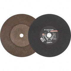 WALTER Surface Technologies - 16" 24 Grit Aluminum Oxide Cutoff Wheel - 5/32" Thick, 1" Arbor, 4,700 Max RPM, Use with Electric & Gas Powered Saws - Exact Industrial Supply