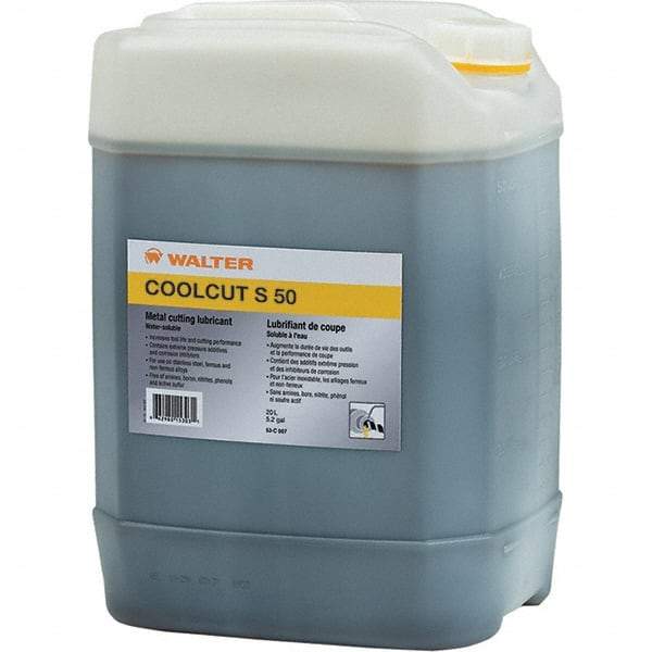 WALTER Surface Technologies - CoolCut, 20 L Bottle Cutting Fluid - Liquid, For Broaching, Drilling, Milling, Reaming, Sawing, Shearing, Tapping - Exact Industrial Supply