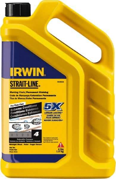 Irwin - 4 oz Container Marking Chalk - Midnight Black - Exact Industrial Supply