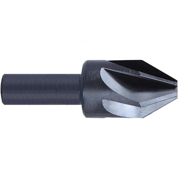 Melin Tool - 1-1/2" Head Diam, 3/4" Shank Diam, 6 Flute 90° High Speed Steel Countersink - Exact Industrial Supply