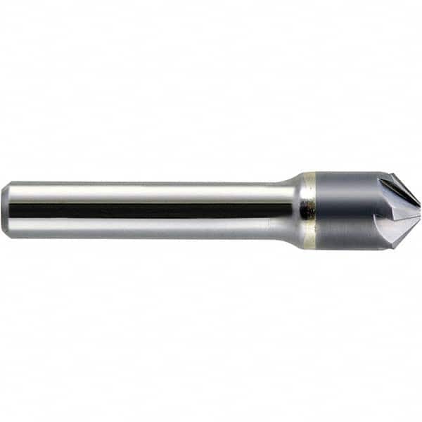 Melin Tool - 5/8" Head Diam, 3/8" Shank Diam, 6 Flute 120° Solid Carbide Countersink - Exact Industrial Supply