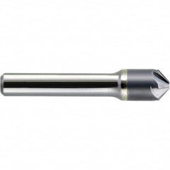 Melin Tool - 3/4" Head Diam, 1/2" Shank Diam, 6 Flute 100° Solid Carbide Countersink - Exact Industrial Supply