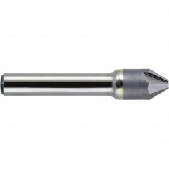 Melin Tool - 3/4" Head Diam, 1/2" Shank Diam, 4 Flute 100° Solid Carbide Countersink - Exact Industrial Supply