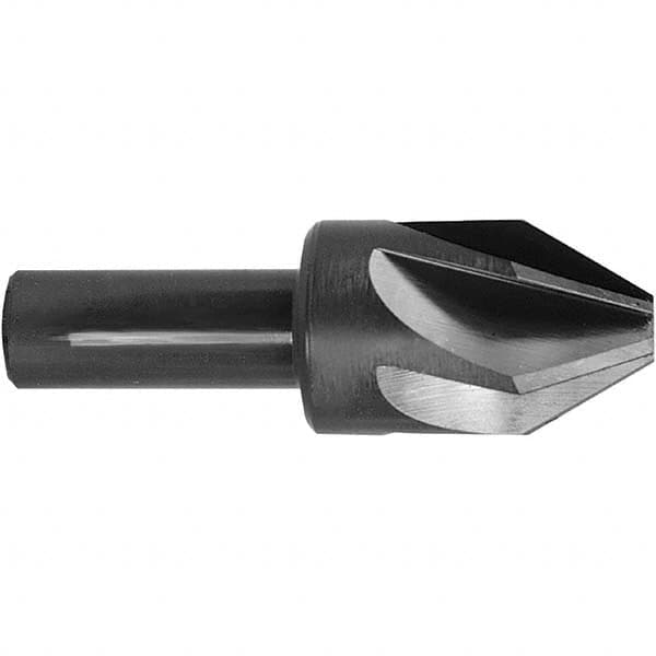 Melin Tool - 7/8" Head Diam, 1/2" Shank Diam, 6 Flute 120° High Speed Steel Countersink - Exact Industrial Supply