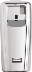 Rubbermaid - 0.019 Cu Ft Coverage, Chrome Metered Aerosol Dispenser - D Battery Required - Exact Industrial Supply