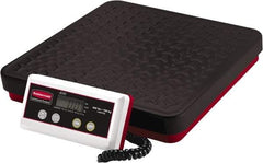 Rubbermaid - 400 Lb Capacity, LCD Receiving Scale - 0.5 Lb Graduation, Low-Profile, Non-Skid Platform & Tare Feature - Exact Industrial Supply