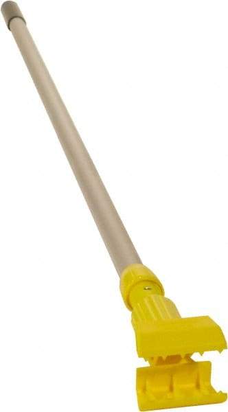 Rubbermaid - 54" Standard Aluminum Clamp Jaw Mop Handle - 5" Mop Head Band, Plastic Connector, Use with Wet Mops - Exact Industrial Supply