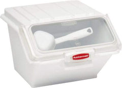 Rubbermaid - Rectangular, White Food Bin - 8-1/2" High x 11.8" Wide x 15" Long - Exact Industrial Supply