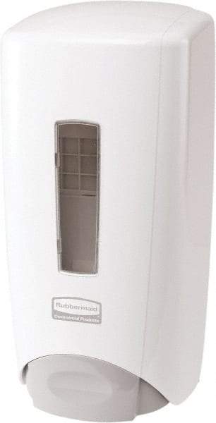 Rubbermaid - 1000 to 1300 mL Foam/Liquid Hand Soap Dispenser - Plastic, Wall Mounted, White - Exact Industrial Supply