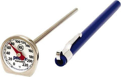 Rubbermaid - 0 to 220°F, Dial Pocket Thermometer - Stainless Steel - Exact Industrial Supply