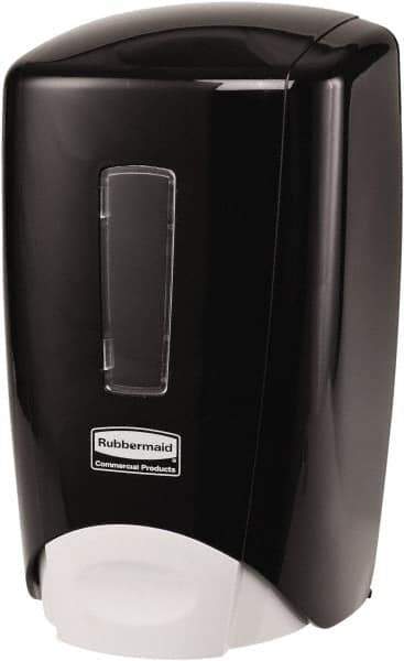 Rubbermaid - 500 mL Foam/Liquid Hand Soap Dispenser - Plastic, Wall Mounted, Black - Exact Industrial Supply