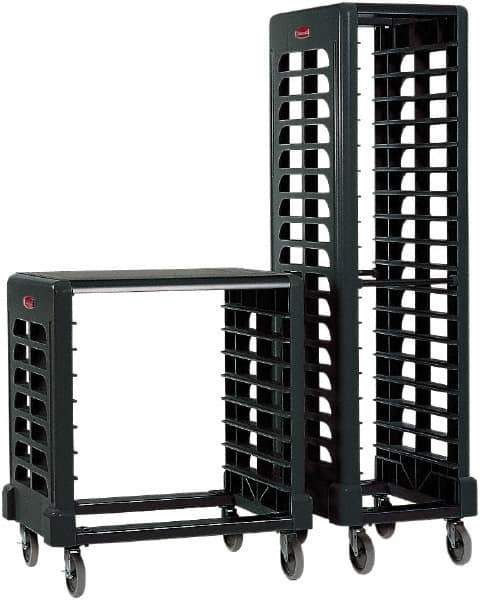 Rubbermaid - 18 Shelf, Black Pan Storage Rack - 473.2mm Wide x 1,724.15mm High x 23-3/4" Deep - Exact Industrial Supply