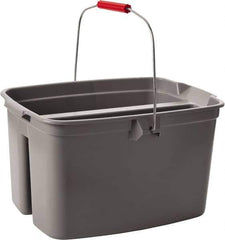 Rubbermaid - 19 Qt Double Pail - 18" Long x 10" High, Gray - Exact Industrial Supply