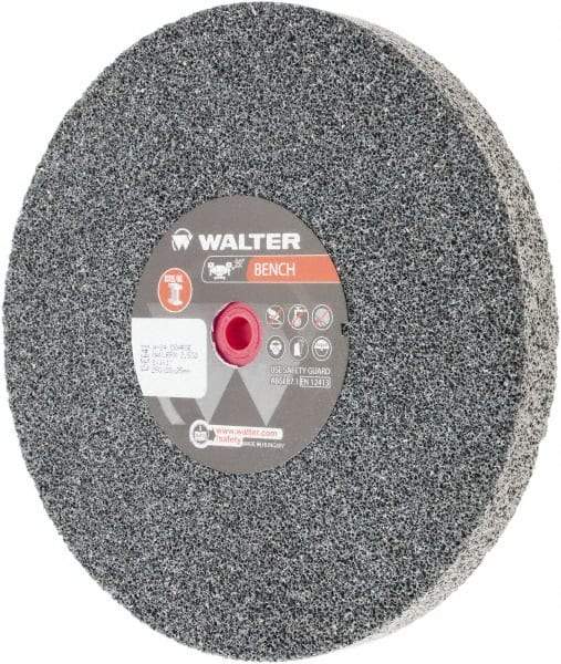 WALTER Surface Technologies - 24 Grit Aluminum Oxide Bench & Pedestal Grinding Wheel - 10" Diam x 1" Hole x 1" Thick, 2500 Max RPM, Coarse Grade, Vitrified Bond - Exact Industrial Supply