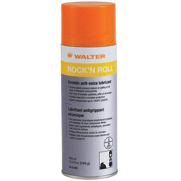 WALTER Surface Technologies - 13.5 oz Aerosol High Temperature Anti-Seize Lubricant - Metal Free, 2,500°F, White, Food Grade, Water Resistant - Exact Industrial Supply