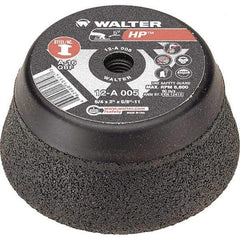 WALTER Surface Technologies - 5" Diam, Surface Grinding Wheel - Aluminum Oxide/Silicon Carbide Blend, Type 11, Resinoid Bond - Exact Industrial Supply