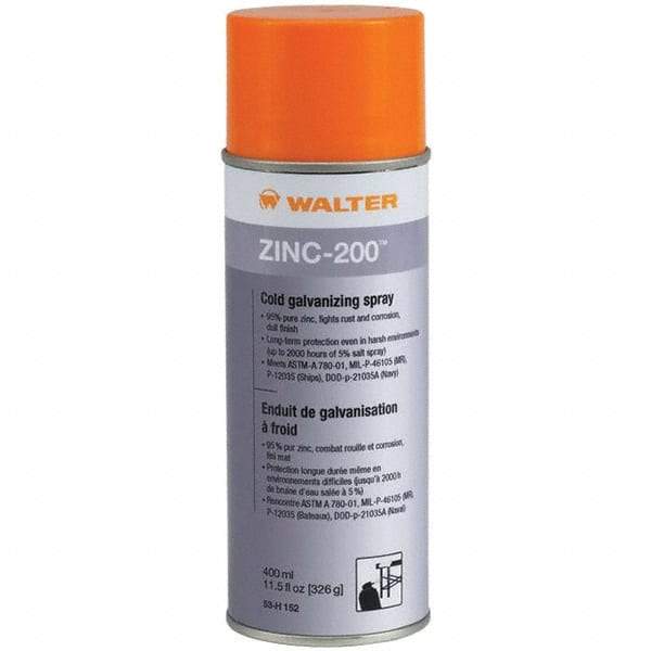 WALTER Surface Technologies - 11.5 oz Zinc Cold Galvanizing Compound - Comes in Aerosol - Exact Industrial Supply