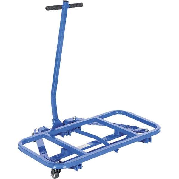 Vestil - 600 Lb Capacity 33" OAH Desk Mover - Removable Handle, Steel, Swivel Caster Wheels - Exact Industrial Supply