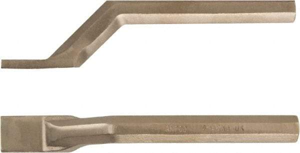 Ampco - Stiff Aluminum Bronze Alloy Bent Scraper - 1" Blade Width - Exact Industrial Supply