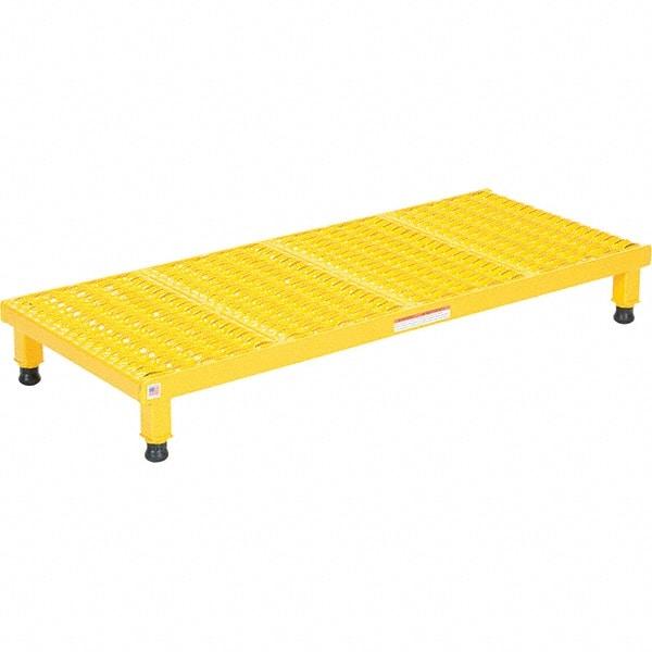 Vestil - 5" High x 19" Wide x 48" Deep, Yellow Step Stand - Steel, 500 Lb Capacity - Exact Industrial Supply