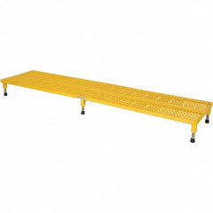 Vestil - 5" High x 24" Wide x 96" Deep, Yellow Step Stand - Steel, 500 Lb Capacity - Exact Industrial Supply