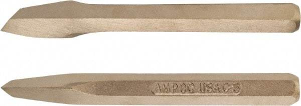 Ampco - 12" OAL x 3/4" Blade Width Nonsparking Diamond Point Chisel - 3/4" Tip - Exact Industrial Supply