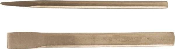 Ampco - 10" OAL x 1" Blade Width Nonsparking Oval Hand Chisel - 1" Tip - Exact Industrial Supply