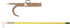 Ampco - 3 Lb Head Pike Pole with Hook - 72" OAL, 57" Long Handle, Fiberglass Straight Handle, 15" Long Head - Exact Industrial Supply