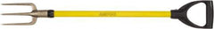 Ampco - Guncotton Fork with 29" Straight Fiberglass Handle - 6" Blade Width, 3 Tines, 9-1/2" Tine Length - Exact Industrial Supply